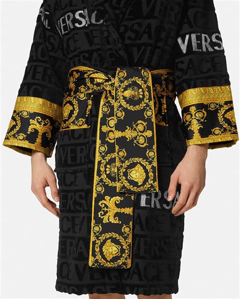 gold versace bathrobe|versace bathrobe women.